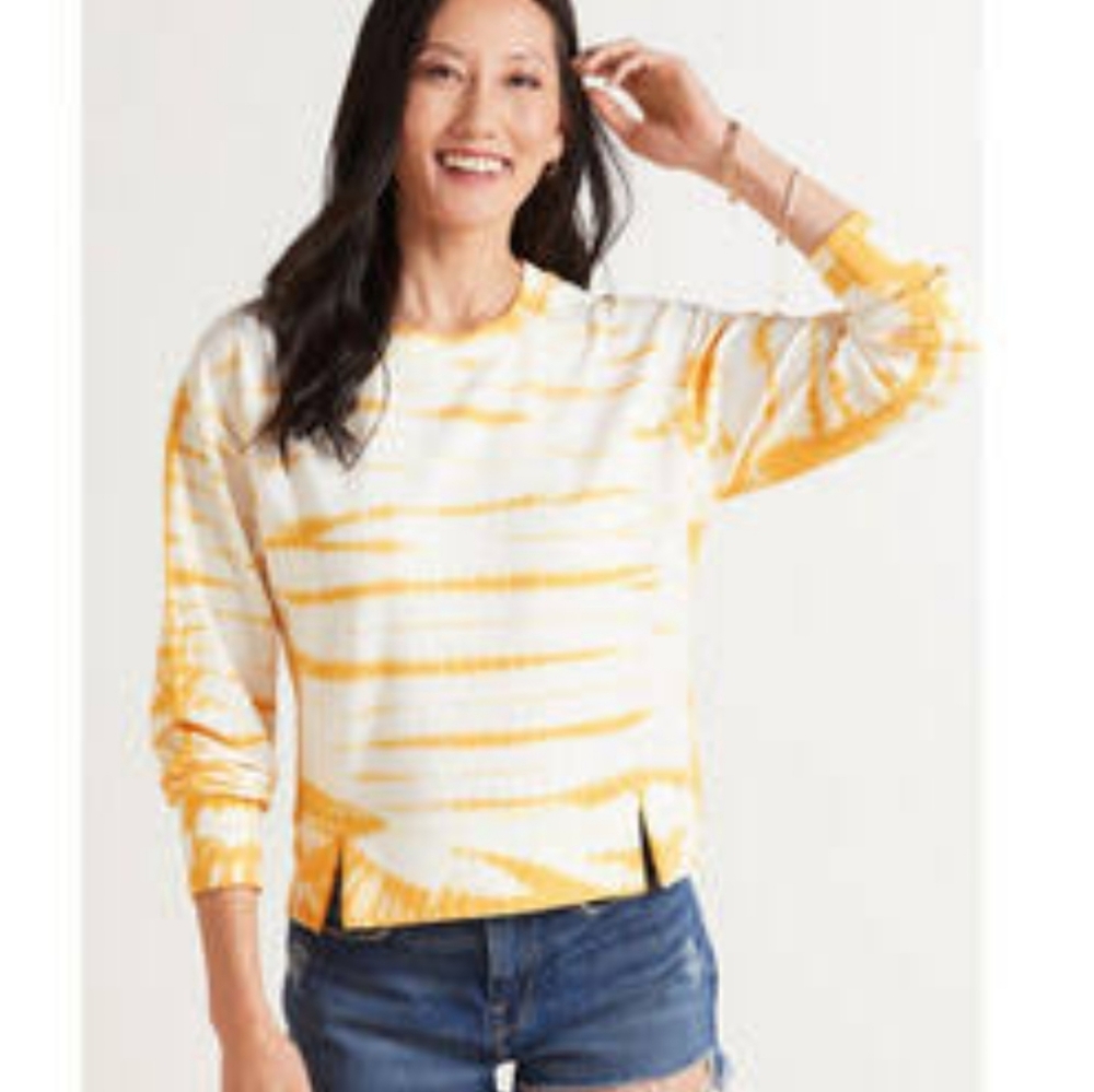 Roan+Ryan Yellow and White Sweatshirt, Sz M
